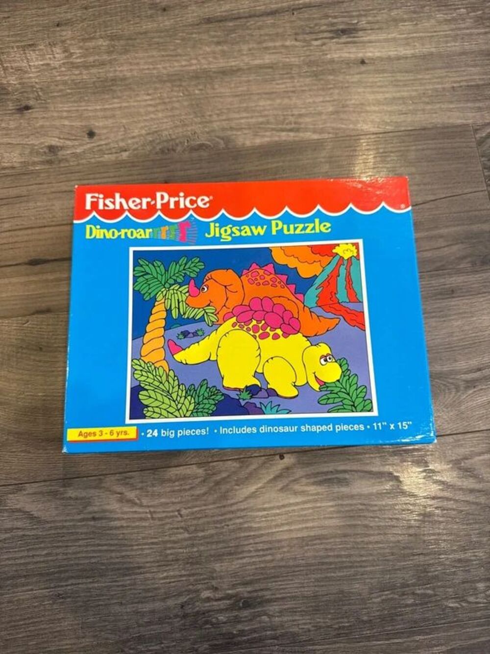 Vintage 1992 Fisher Price Dinosaur Puzzle New in Box
